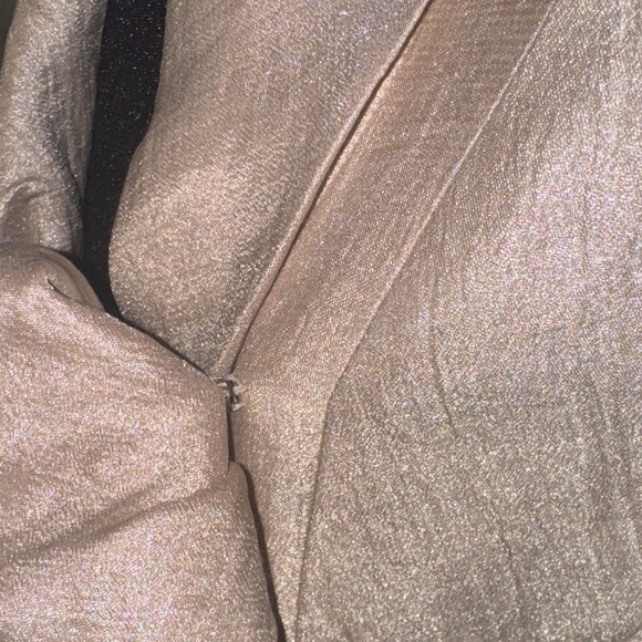 Adrianna Papell Shimmering Cream Blazer with Bow Accent - Picture 5 of 16